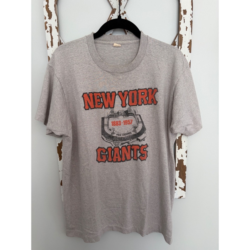 Vtg 1980s New York Giants Polo Grounds Manhattan "1883-1957"‎ MLB  T-Shirt